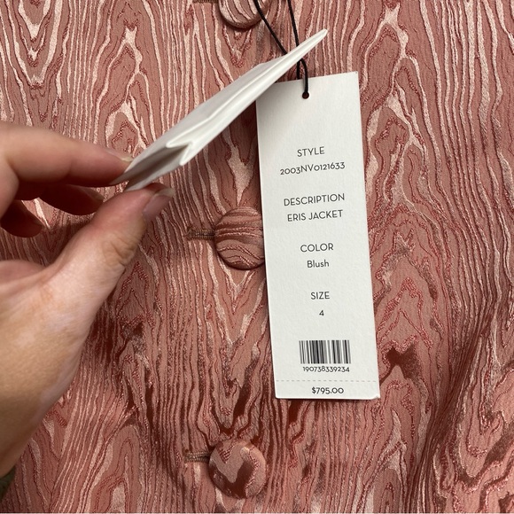 NWT Veronica Beard Pink Textured Blazer & Pants Suit Set Blazer 4 Pants 6 - Picture 8 of 13